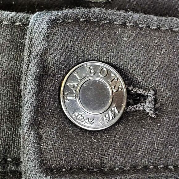 Talbots Jeans Slim Ankle Womens Size 12 High Rise Denim Black Cotton Stretch - Picture 2 of 8